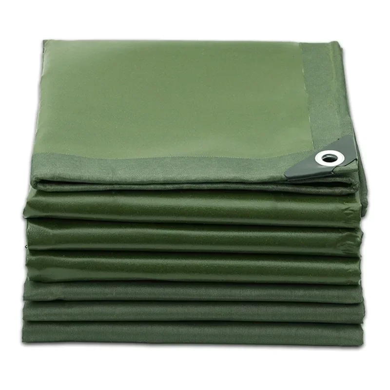 【From China】500GSM Heavy D-uty PVC Tarpaulin Knife Cloth Camping Tent Canopy Awnings Truck Ship Rainproof Tarp Cover