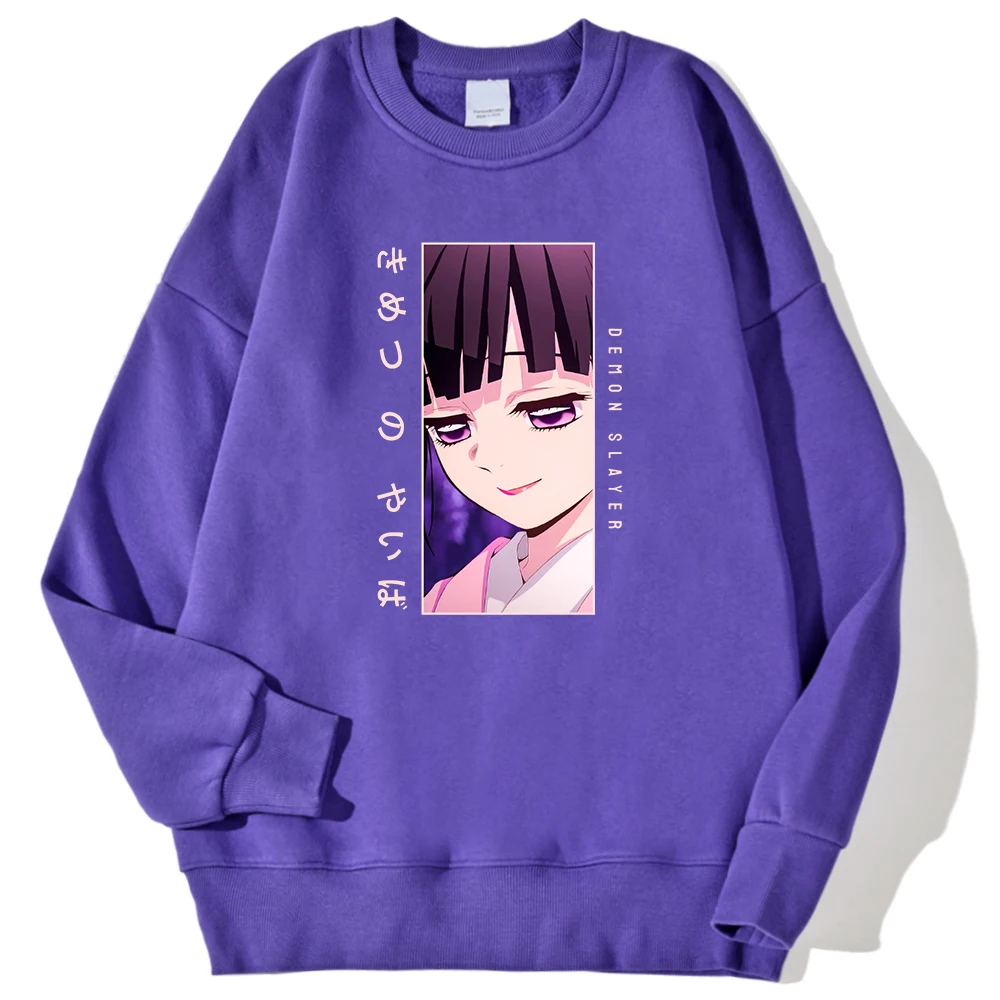 Tsuyuri Kanao Demon Slayer Print Man Sweatshirt Casual Comfortable Warm Hoodie Street Fashion Pullover Autumn Fleece Clothes