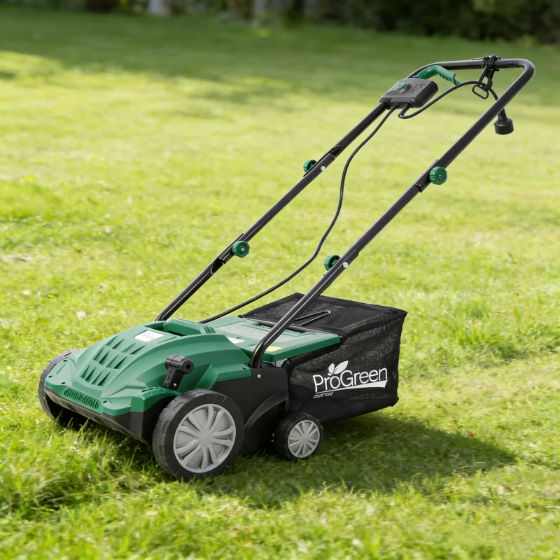 

13inch Lawn Mower,12 Amp Electric Mower with Scarifier 2-in-1,Removable Collection Bag Extra Large 31.7QT Fast Shipping From USA