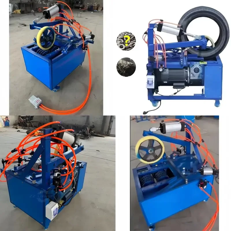 for Scrap Tire Cutting Machine Automatic Tire Strip Cutter Heavy Duty Rubber Recycling Equipment Industrial Waste Tire