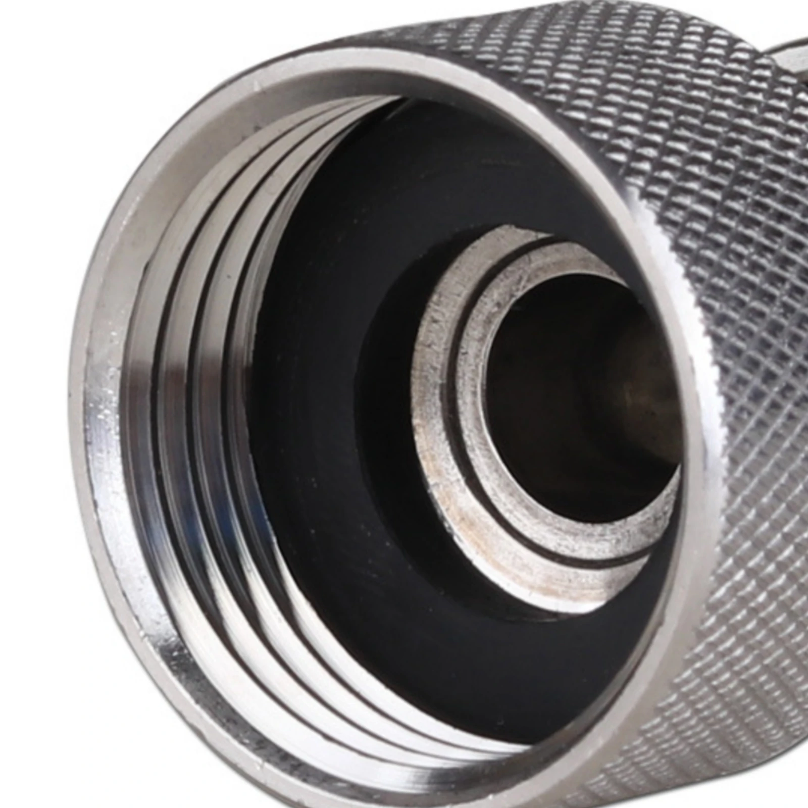 Stainless Steel Hose Adapter Knurled Grip Quick-Connect Hose Fitting Plumbing Part Hexagonal Flats Metal Body