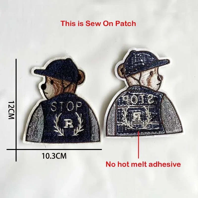 Cartoon Teddy Bear Sequence Iron On Patches,kids Embroidery Applique Badge Patch,Heat Transfer Stickers For T shirt,Clothing