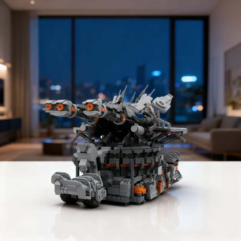 

6235 деталей MOC Alteisen MK VI: Модель-конструктор «Партикулярная пушка» на прицепе, архитектурная игрушка, рождественский подарок, кирпичики для самостоятельной сборки для детей
