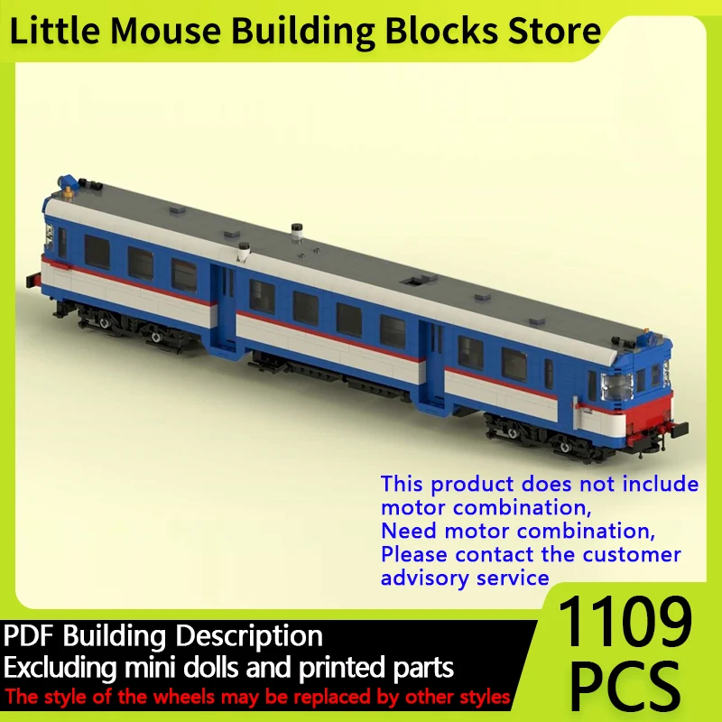 City Car Model MOC Building Bricks Italian Railway Train Modular Technology Gifts Holiday Assemble Children Toys Suit