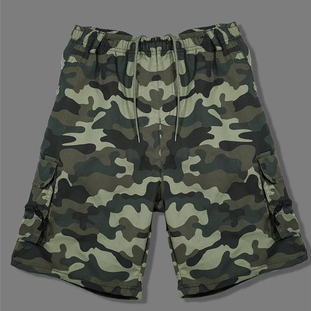 Men\'s Multiple Pockets Cargo Shorts Camouflage Tactical Hiking Short Pants Summer Waterproof Outdoor Casual Men Clothes 8 Colors