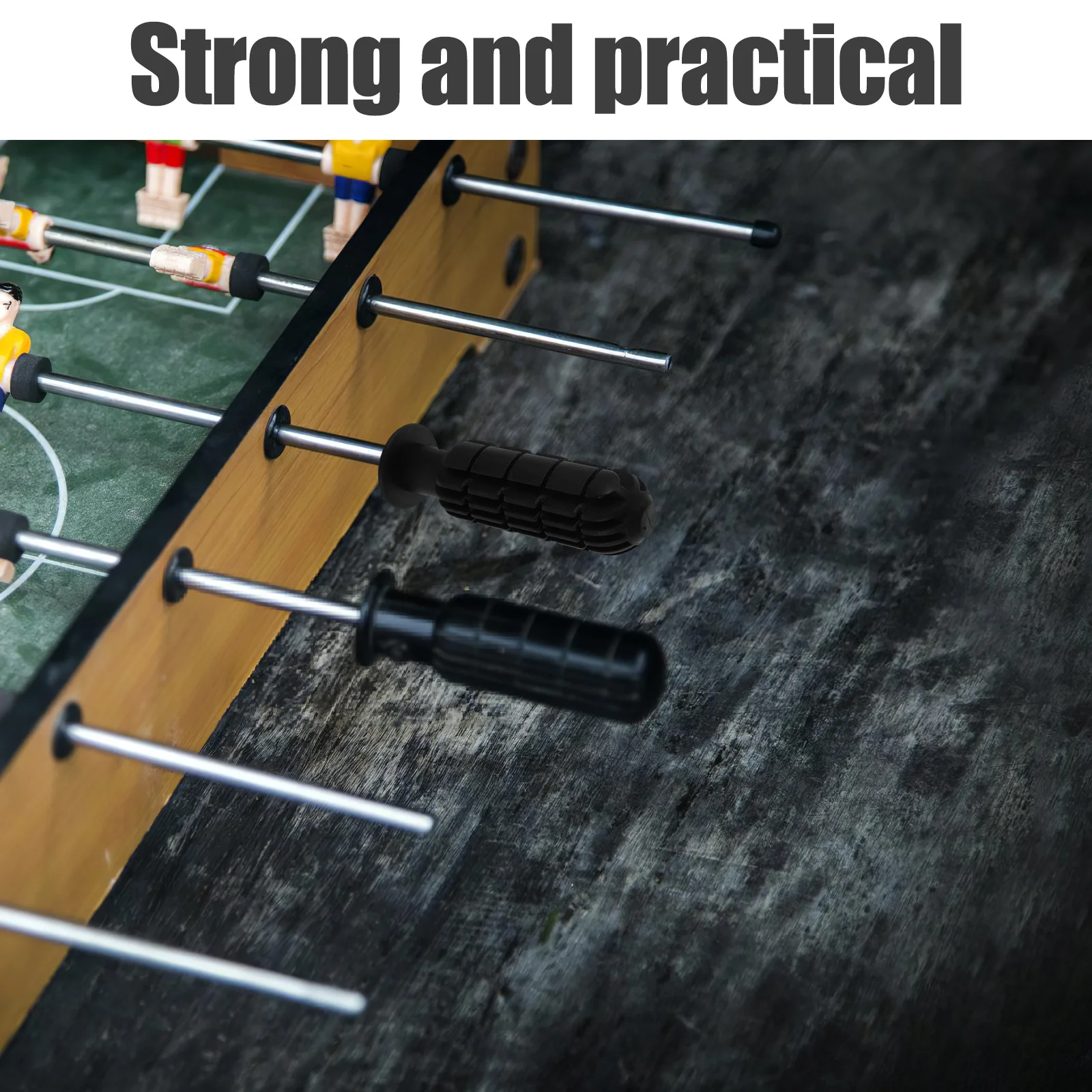 

1Set Foosball Replacement Parts High Performance Handle Grip Set End Caps and Vibrant 32Mm Balls for Table Soccer