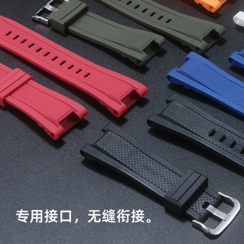 26*14MMCinturino in silicone concavo per Casio G-SHOCK GST-W300 210 400G S130 S310 S330 B100 cinturino sportivo cinturino braccialetto