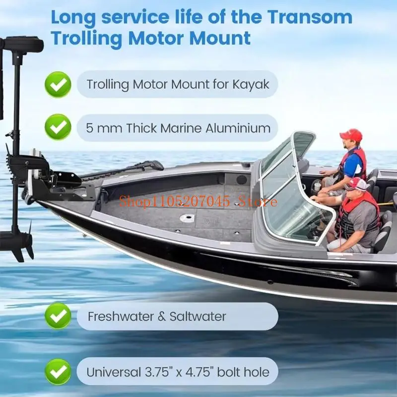 37cd Aluminum Mixture External Motor Mounting Parenthesis for Pirogue Pirogue Float Vessel with Secure Locking Structure