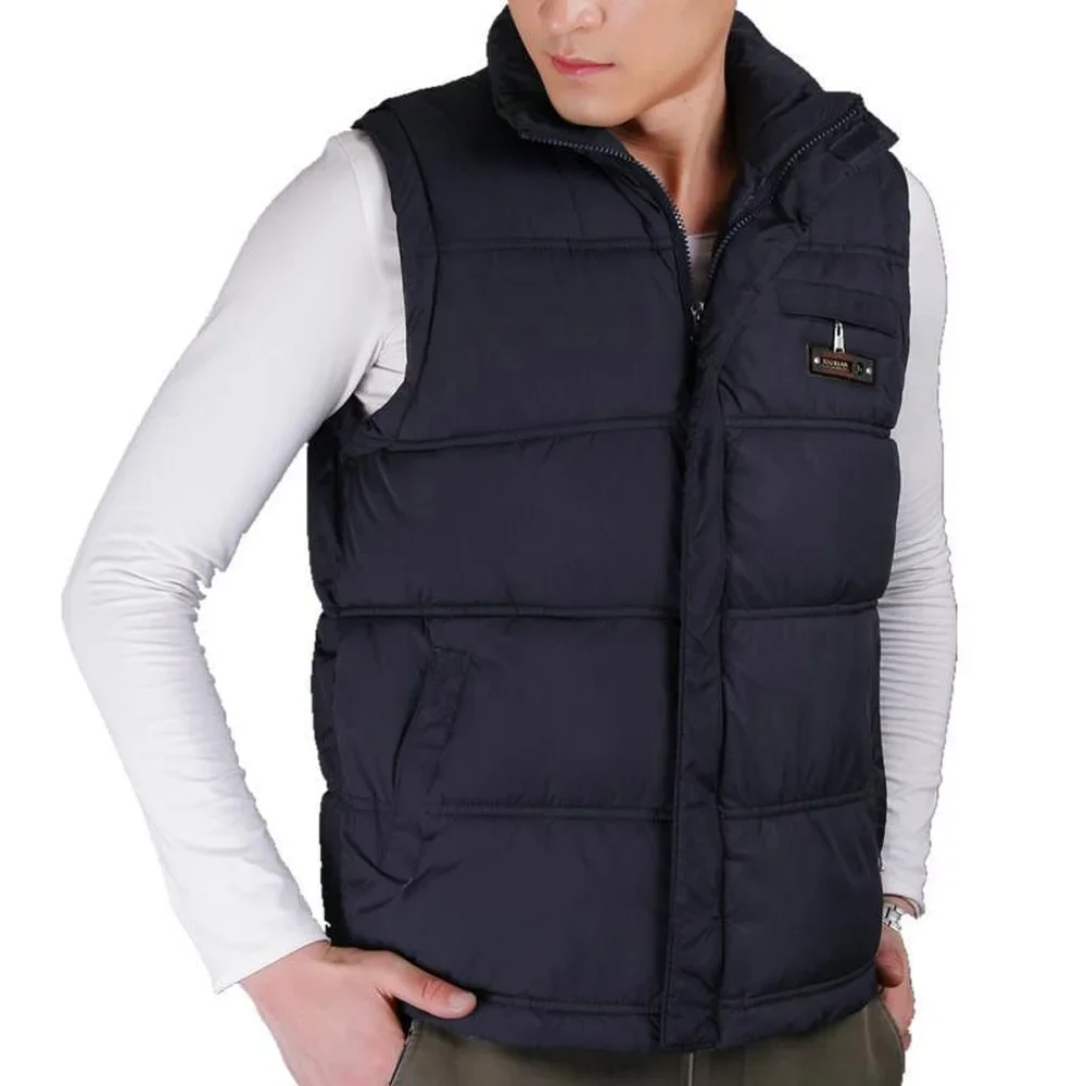 

2021 Bestseller Winter Mens Cotton Vest Coats Mandarin Collar Men Warm Windbreak Casual Waistcoat Plus Size XL-5XL 4 Color