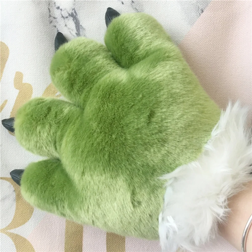 Gloves Palm Paw Animal Animals Plushclaw Glove Paws Cat Tiger Costume Cosplay Cartoon Bear Simulation Furry Mittens Winter