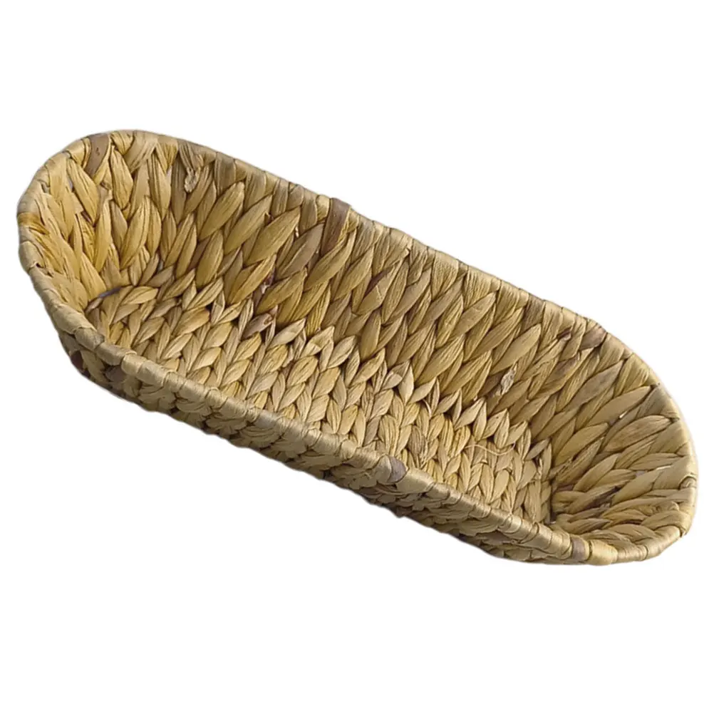 

Woven Basket ganizer Decorative Storage Gourd Grass Baskets Tray H made Natural Fiber Bread Fruit Container Home