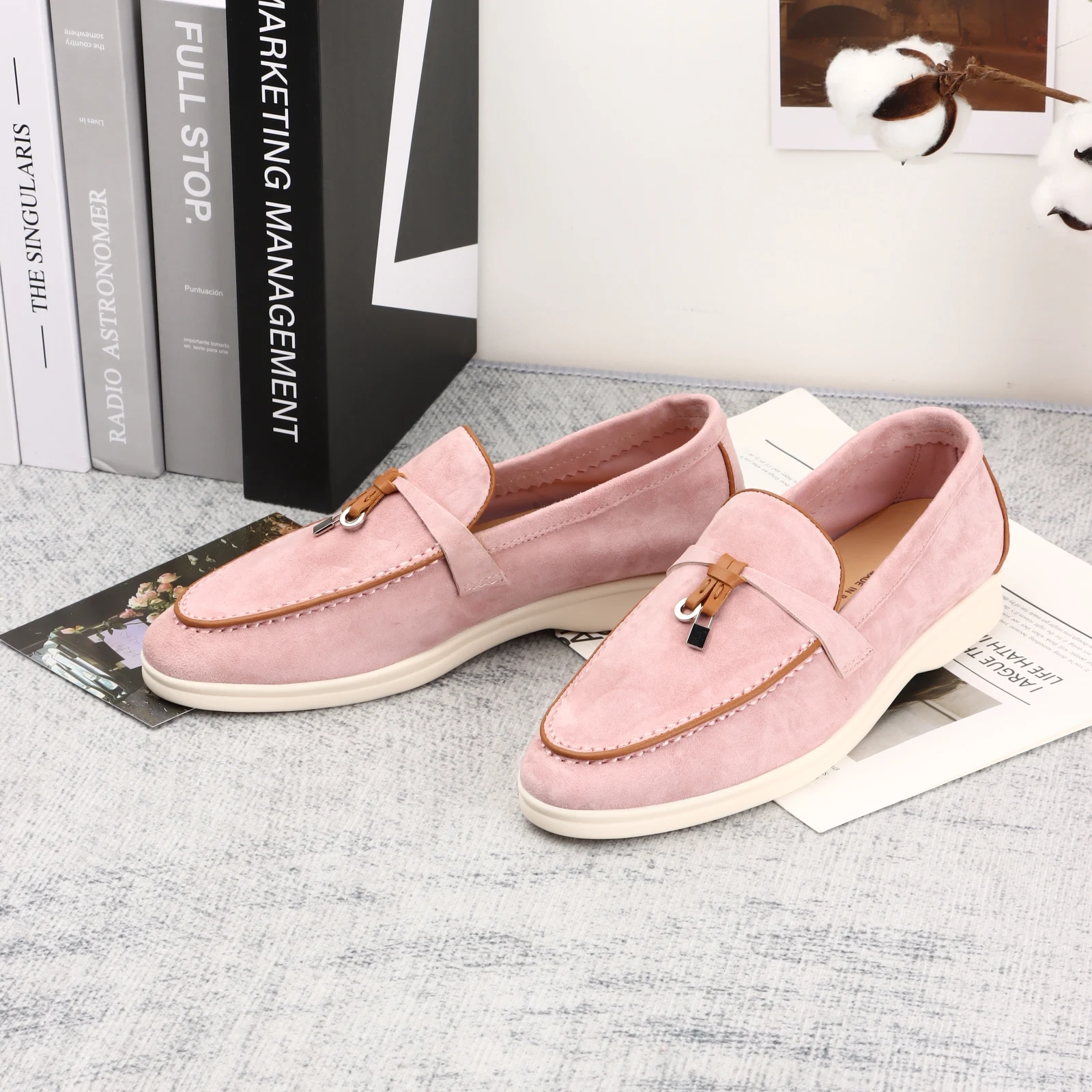 Suede Leather Men Loafers Shoes 2023 Spring Autumn Casual Women Shoes Slip On Women Flat Loafers Comfortable Moccasins Shoes