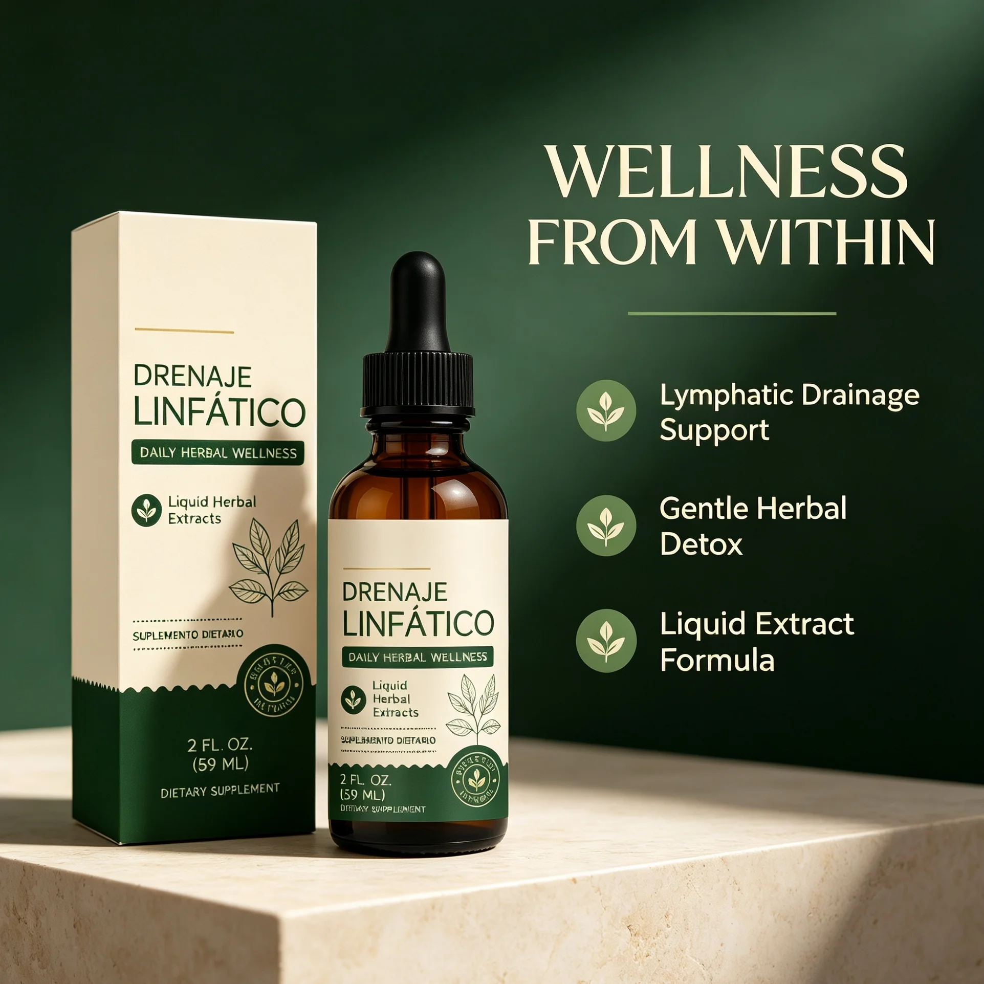 Herbal Wellness Tincture - Doğal Bitkisel Lenf Detoks Damlaları, Lenf