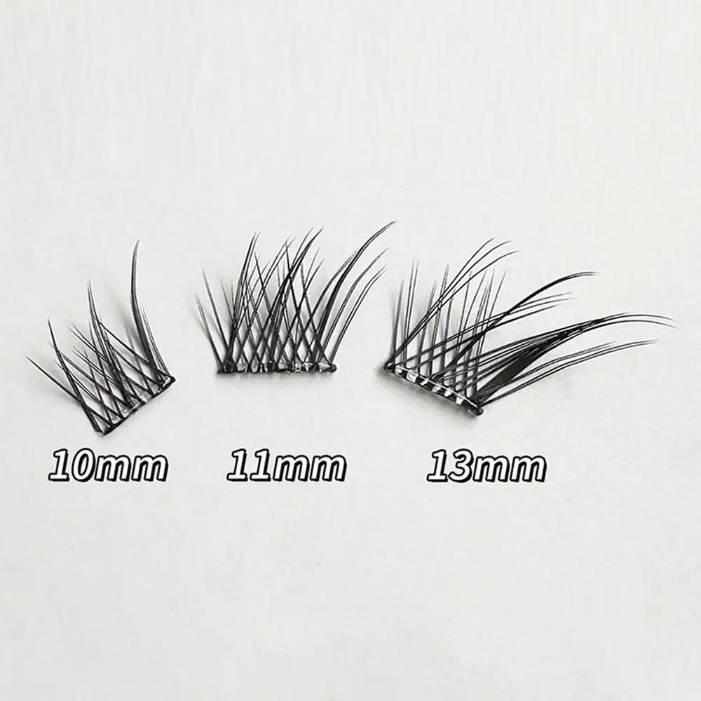 No Need Glue Fluffy False Eyelashes Reusable Thick Winged DIY Lash Extensions Fox Eye Effect Self-adhesive Lash Clusters