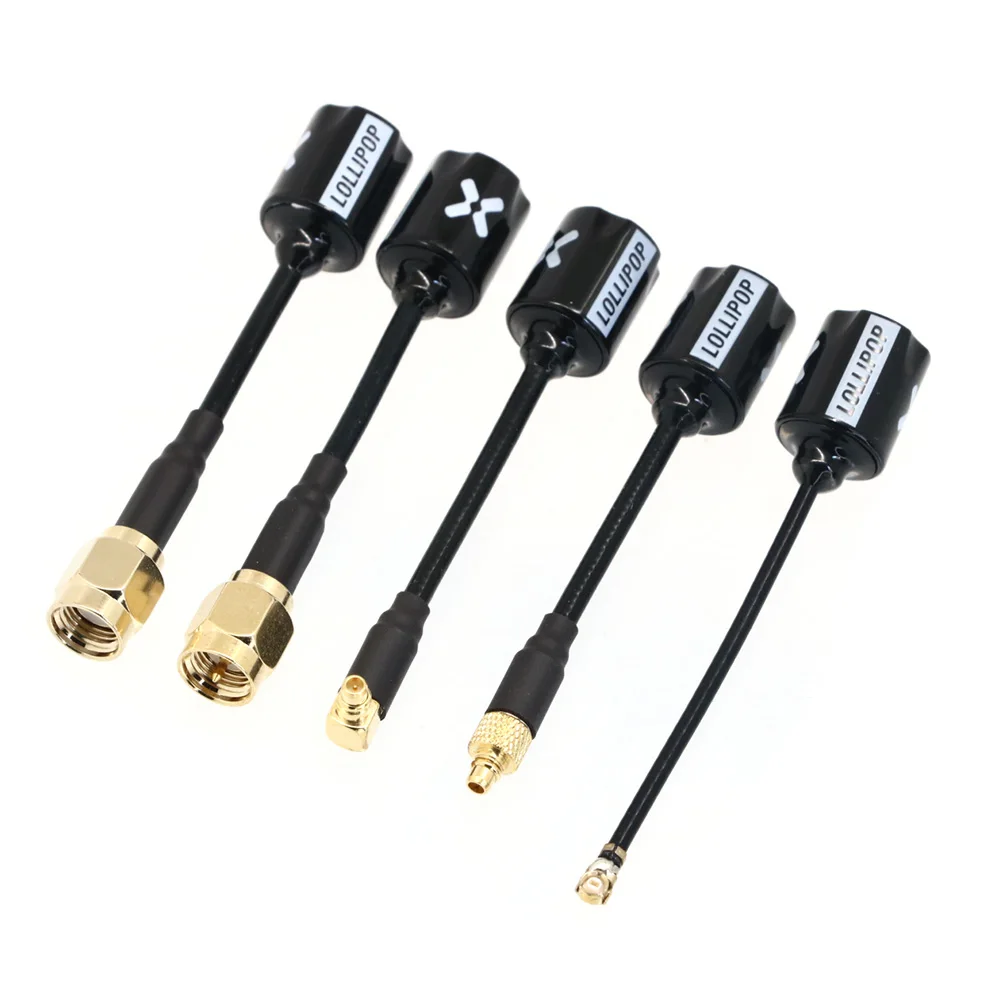 2PCS Foxeer Micro Lollipop 5.8G 2.5DBi High Gain Omni RHCP FPV Antenna MMCX Right Angle RHCP UFL Super Mini For RC FPV Drone