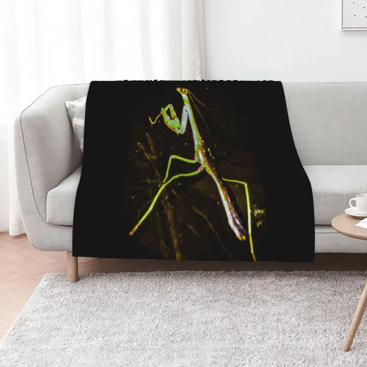 Praying Mantis Throw Blanket Softest Sofa Quilt Flannels Cute Cute Plaid Soft Plaid Blankets