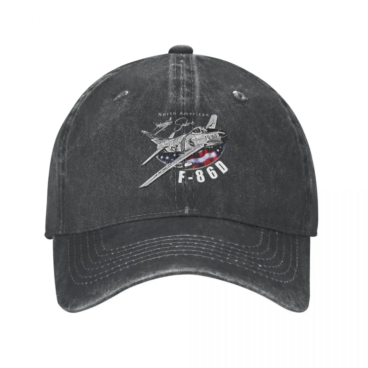 North American F-86D Sabre Vintage Fighter Aircraft Cowboy Hat Mountaineering Snap Back Hat Cap For Men Women'S Hat