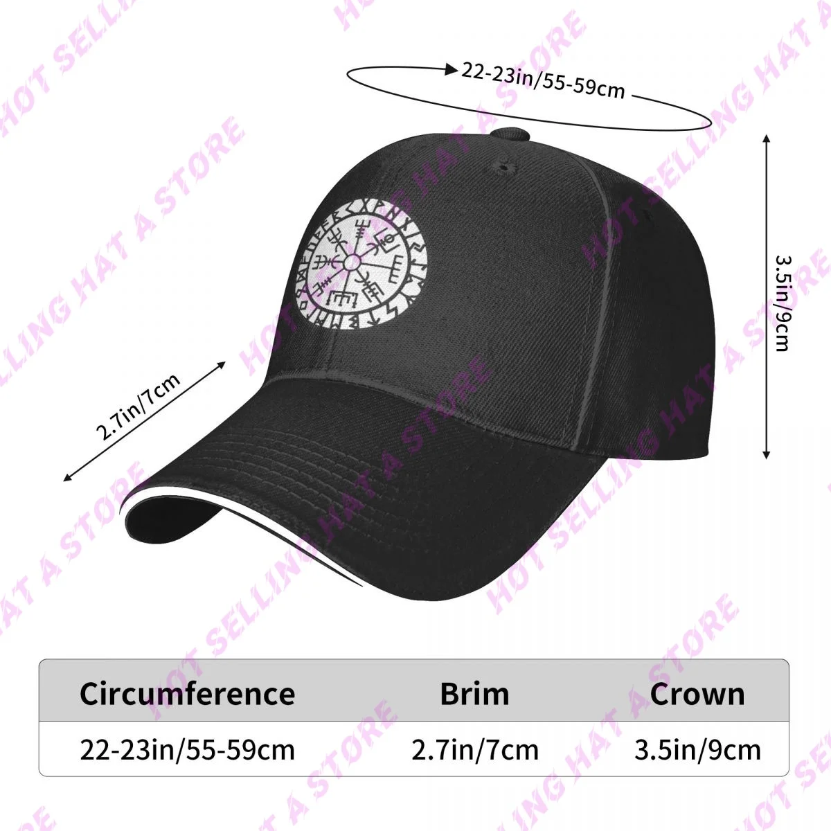 Summer Men Cap Punk Vegvisir Runes Multiple Colour Baseball Cap Adjustable Unisex Hats Adult Children Hat Shade Sport Baseball