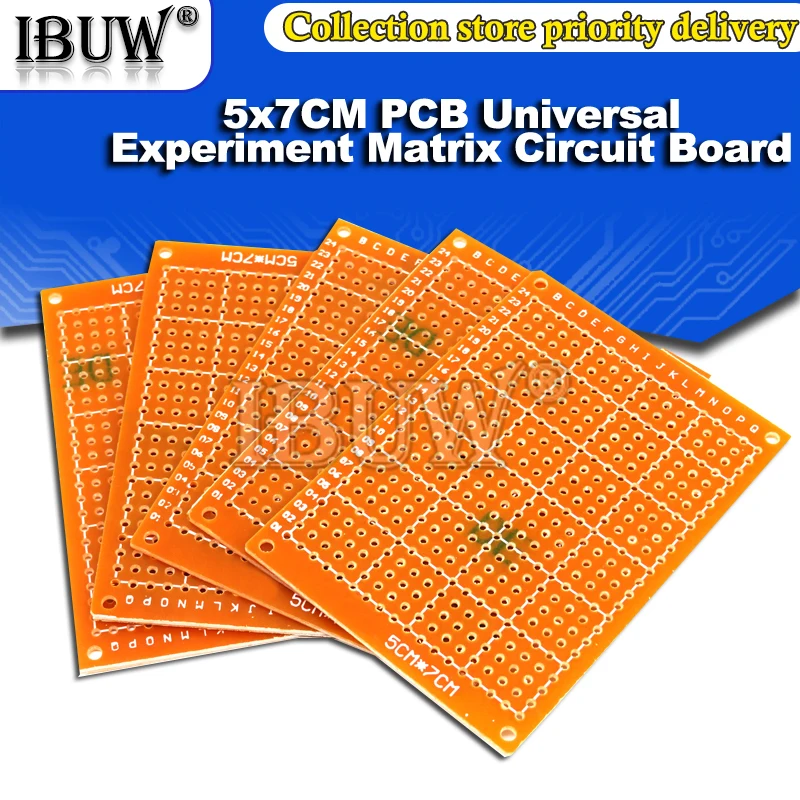 10PCS  Prototype Paper Copper 5x7cm 5*7CM PCB Universal Experiment Matrix Circuit Board