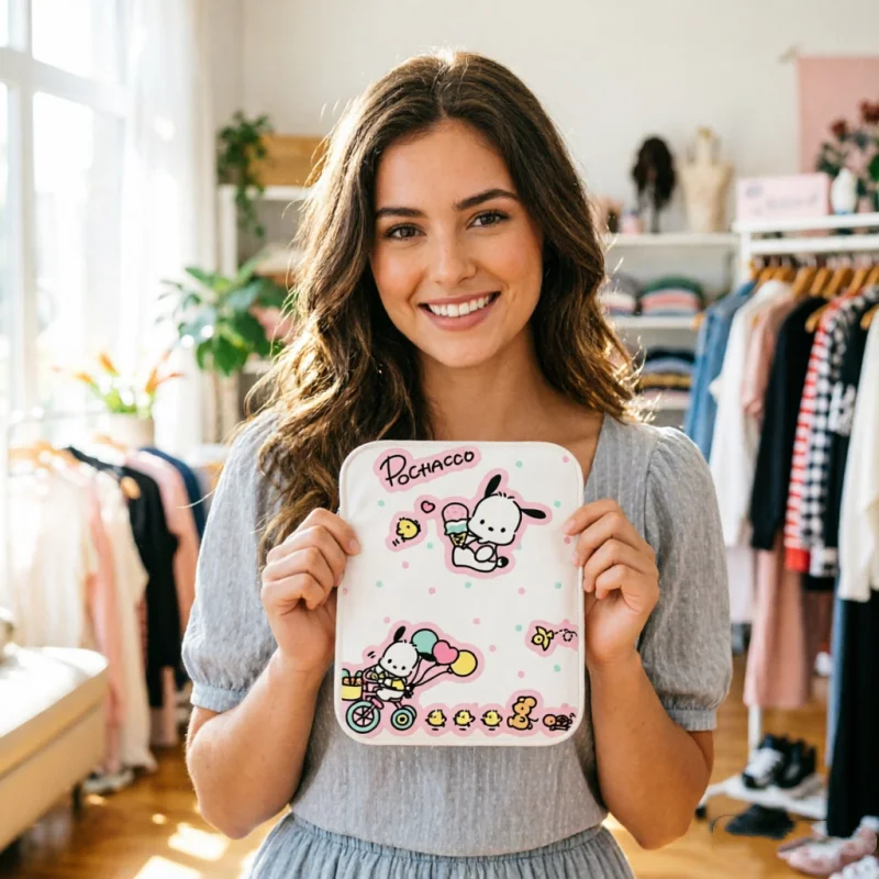 

Cartoon Storage Bag Hello Kitty Kuromi Pachacco 10 11 12 13 14 15 Inch Pu Tablet Bag Laptop Sleeve Bag for Macbook Holiday Gift