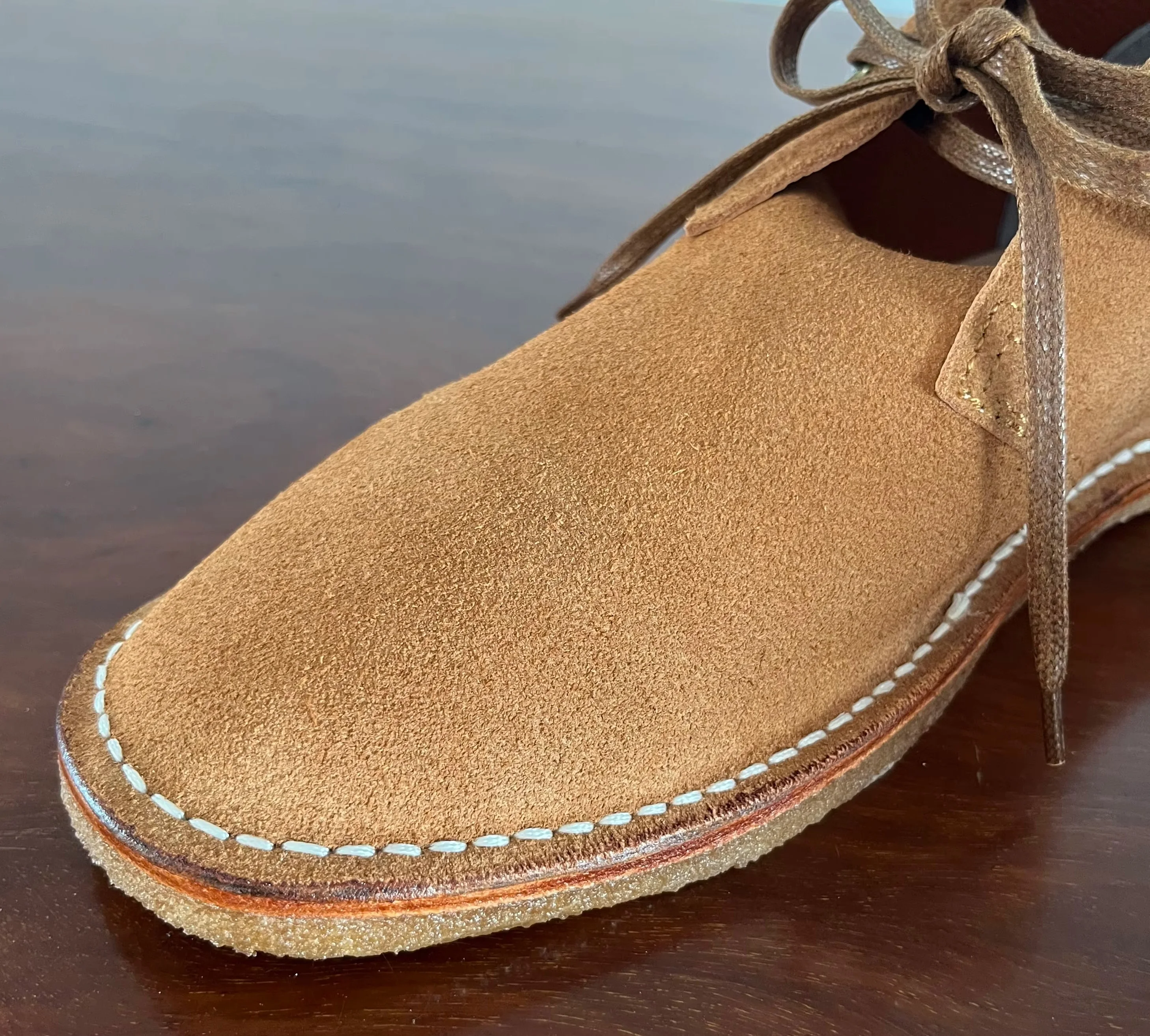 AN7 Men Suede Chukka Ankle Boots Crepe Rubber Sole Lace‑up Vintage British Hand‑stitched Casual Desert Shoes