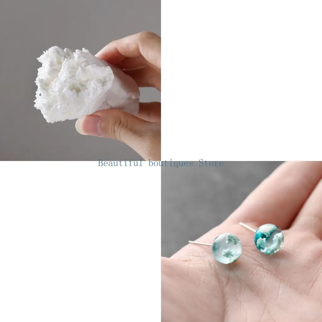 U4LF Clouds Roll Mud Jewelry Making Fillers 80g White Clouds Resin Jewelry Fillings for New Year Gifts Christmas Gifts