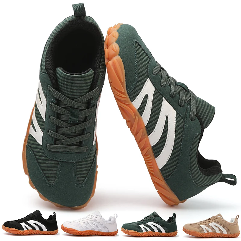 New Men's Wide-Toed Shoes Non-Slip Breathable Walking Shoes Zero-Drop Barefoot Shoes Women's Simple Comfortable Sports Shoes