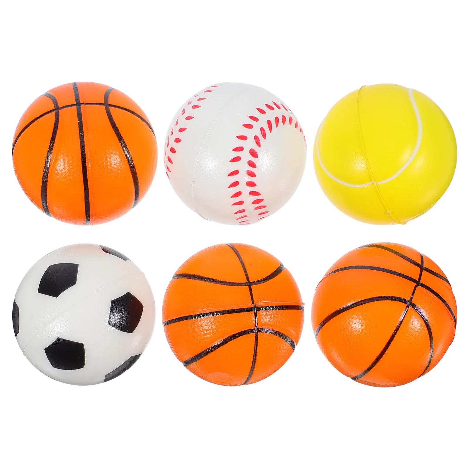 

6Pcs Bouncy Handballs Mini Soft Elastic Balls Outdoor Indoor Playground School Home Fun Sports Ball Set for Kids