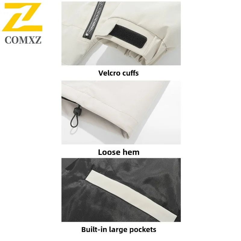 COMXZ Male Jacket 2025 Fashion Hooded Outdoor Adventure Lightweight Coat Casual Style Hiking Windproof Spring Autumn Coats