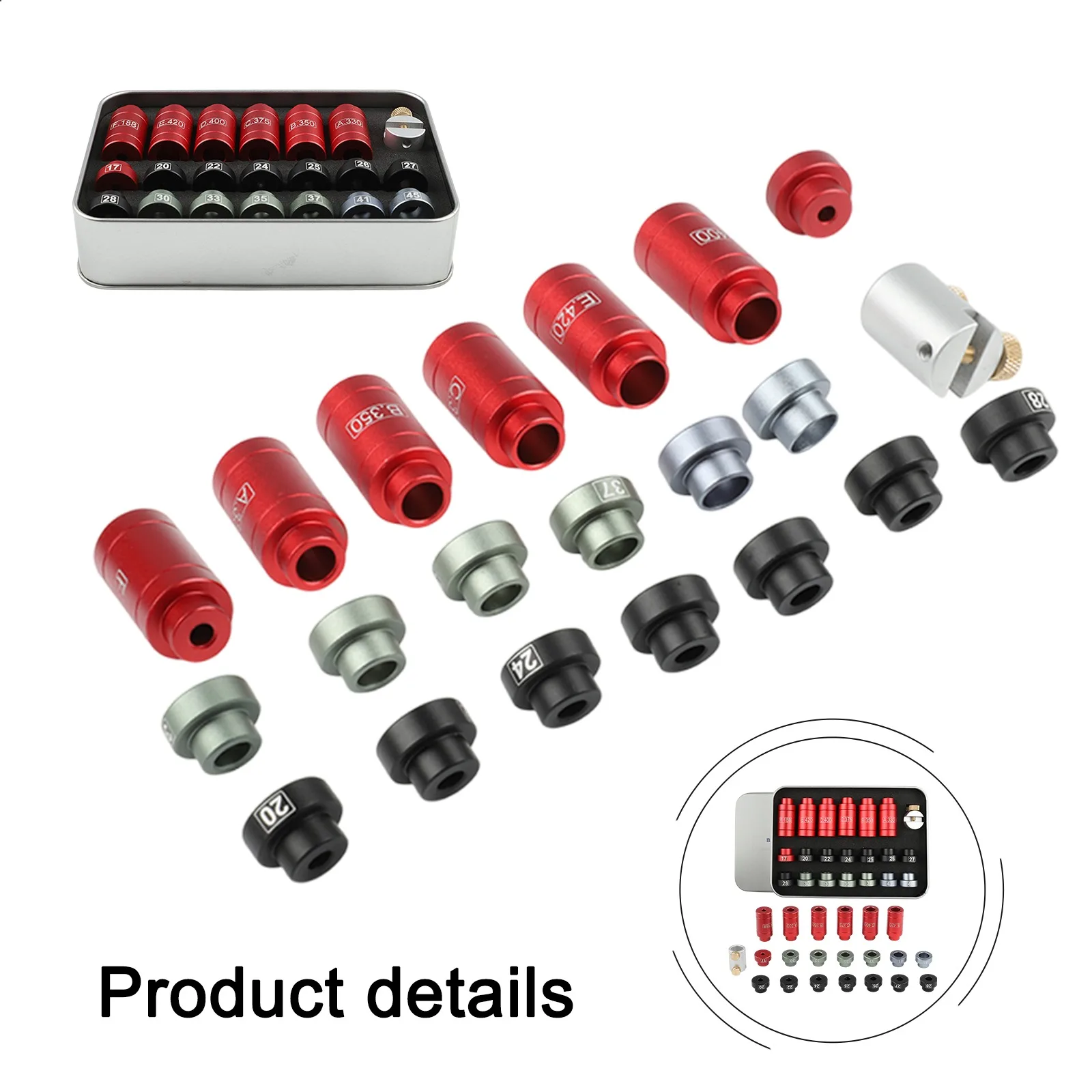 Per la precisione di ricarica Inserti in alluminio anodizzato Valvola Costruzione in alluminio 6061 compatibile con vari pinze