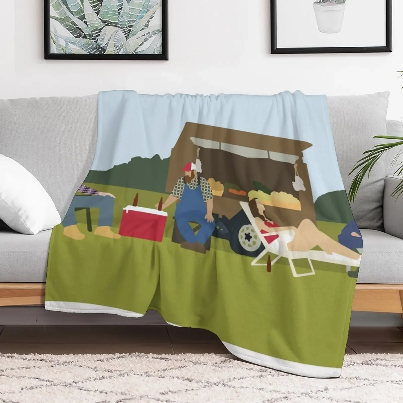 Letterkenny Produce Stand Throw Blanket Color Fast Cozy Throw Blanket