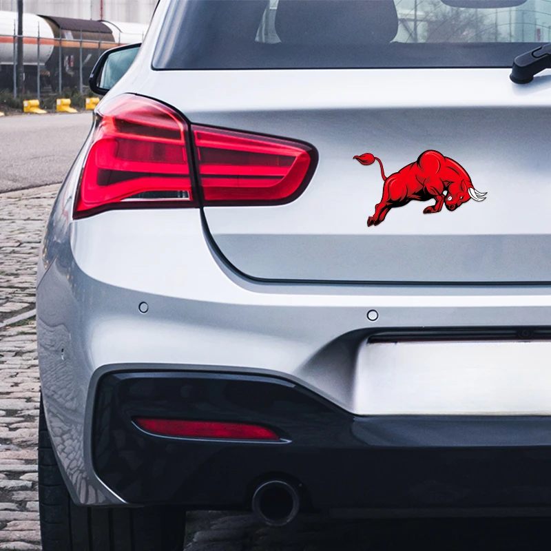 Angry Bull Bullhead Motorcycle Stickers Waterproof DIY Side Panels Fuel Tank Cap Fairing Scooter Vinyl Decals Cool Decoration view 4