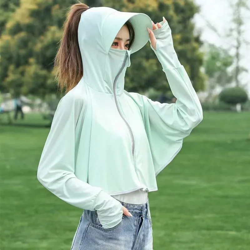 Новинка 2023 года, женская солнцезащитная куртка UPF 50+, охлаждающая и дышащая для поездок на работу, уличная накидка