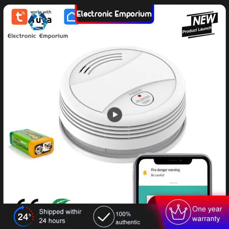 Brandalarm Home Security System Drukken Timing Rode Led Flash Smart Home Security App Melding Wifi Rookmelder 80db