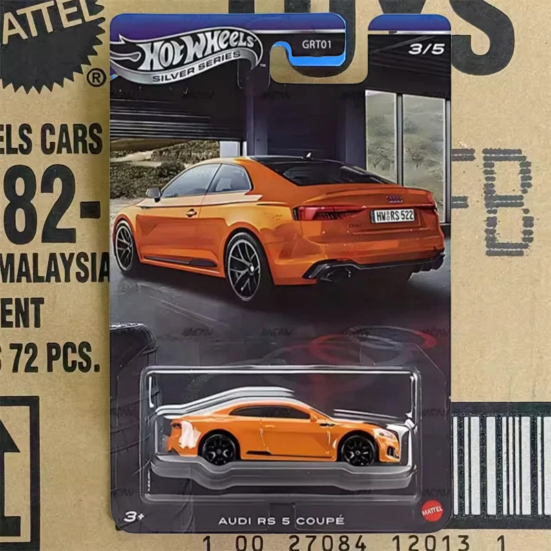 Auténtico coche Hot Wheels GRT01 Silver Series Man Toys 1:64, coche fundido a presión, AUDI Rs5 Coupe, modelos de vehículos metálicos, regalo de cumpleaños
