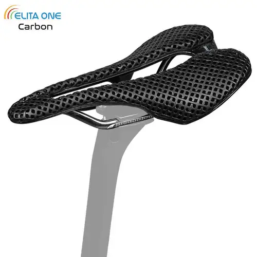 Elitaone-sillín de carbono con estampado 3D, ultraligero, 160g, 245x145mm, triatlón, carretera, MTB, accesorios para bicicleta de grava de montaña