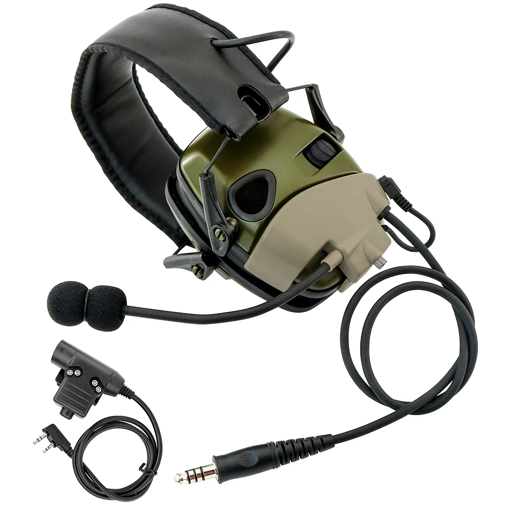 Tactical Electronic Shooting Earmuffs with Microphone Kit Hearing Protection Noise Canceling Hunting Shooting Tactical Headset