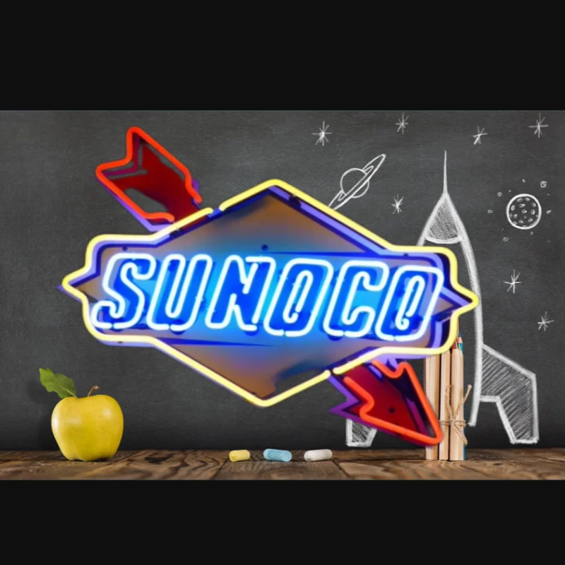 

Custom Sunoco Glass Neon Light Sign Beer Bar