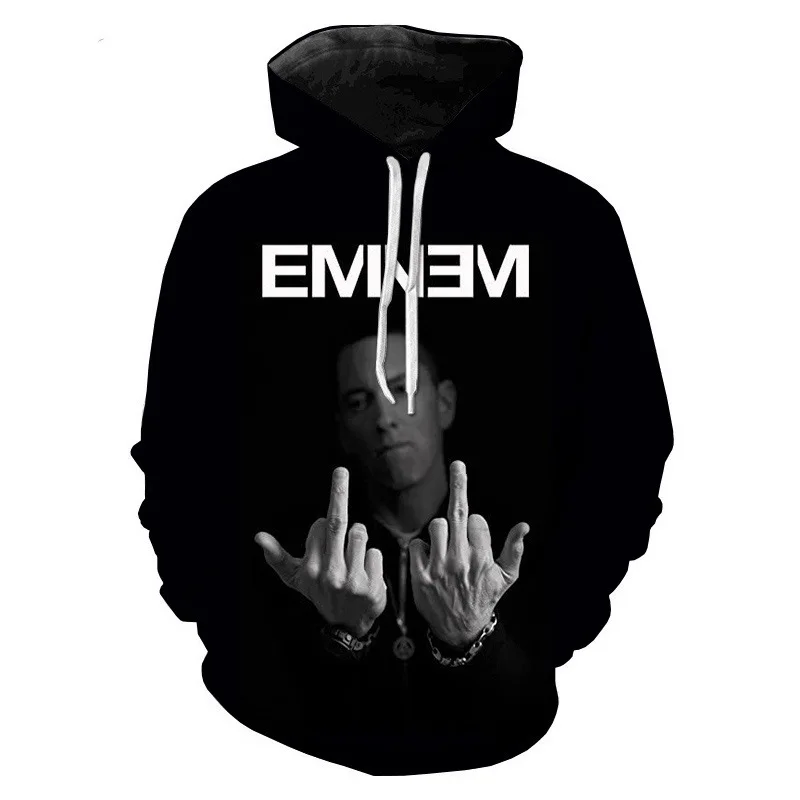 Rapper Eminem 3D Print Hoodies Men's Hip Hop Hooded Sweatshirts Harajuku Hoody Tracksuits Pullover Top Coat Tracksuit Clothes