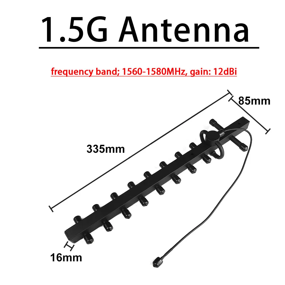 Imagem -03 - Antena Direcional de Alto Ganho para Drone Antena Yagi Wifi Gps Beidou Drone Ham Radio Amplificador de Potência rf 12db 1.5ghz 2.4ghz 5.8ghz