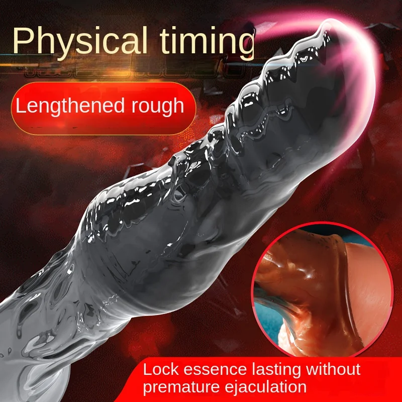 

Extend 7cm Penis Enlargement Sleeve Vibrator Cock Ring Reusable Condoms Sex Toy for Men G Spot Vibrating Delay Ejaculation Penis