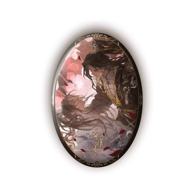 Anime Husky i jego biały kot Shizun Metalowa broszka Chu Wanning Mo Ran Cosplay Kwadratowa przypinka męska damska biżuteria na prezent