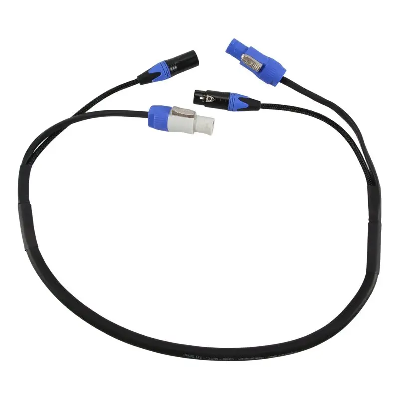 3CGRO-6X High Quality Powercon 3-Pin XLR Combo Cable 1M DMX512 Power Con Cable For Stage Lighting Led Screen