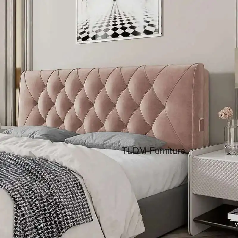 

Backrest Soft Bag Bed Headboards for Hotel Headboards American Flannel Cloth Skin-Friendly Light Luxury Household Bed Headboards