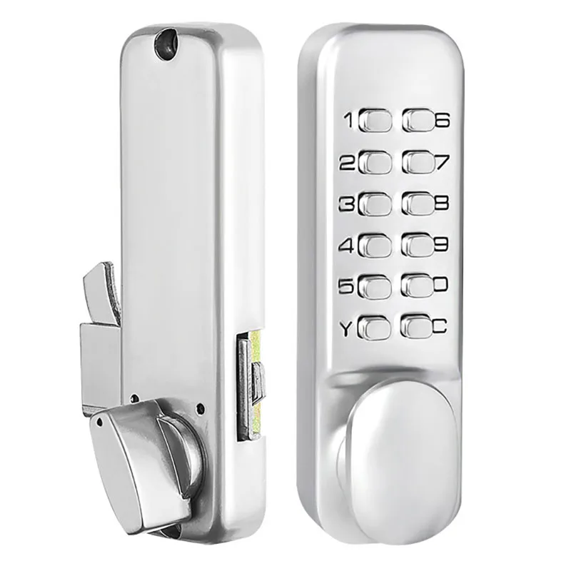 

Rainproof Sliding Gate Lock Mechanical Push Button Combination Lock Smart Door Lock