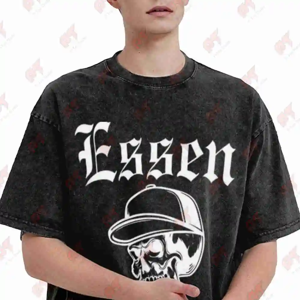 Essen Ehre Stolz Football Ultras Vintage Washed Tee Pure Cotton T-Shirt