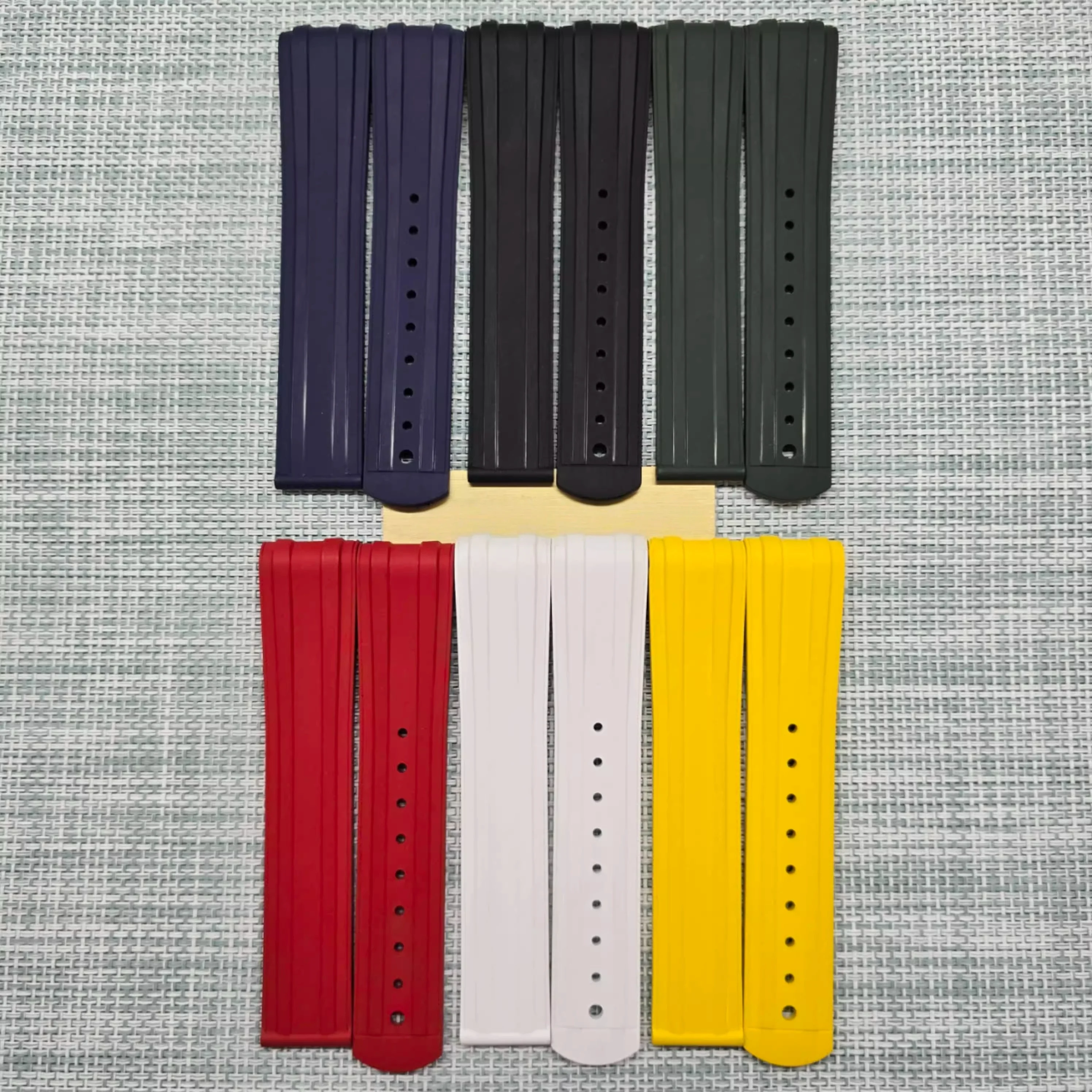 سوبر استنساخ تصميم جديد 20 مللي متر فلوروروبر منحني نهاية لأوميغا ساماستر 300 حزام الغوص مع الأصلي أضعاف مشبك حزام (استيك) ساعة