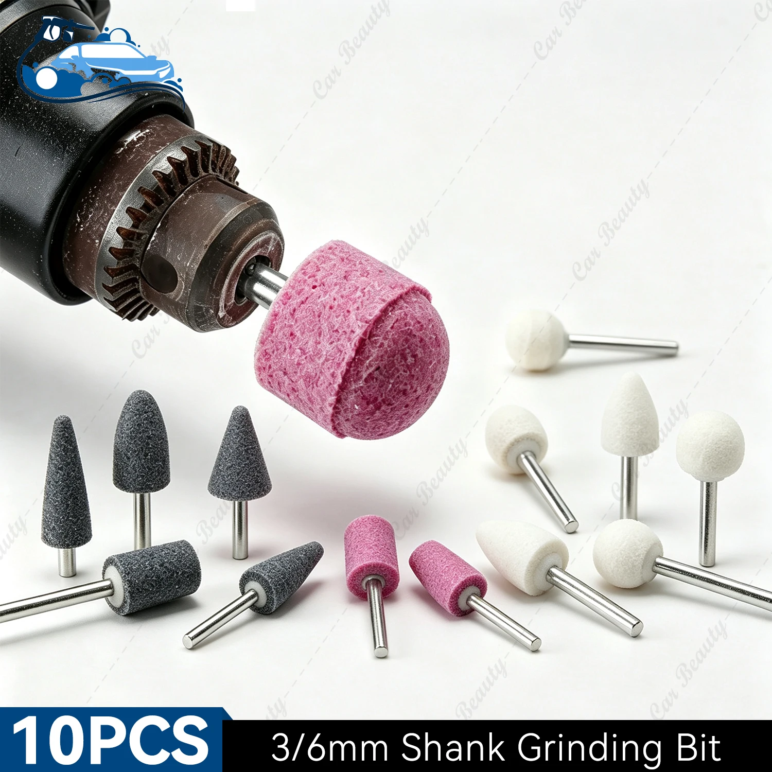3mm 6mm Grinding Heads Stone Bits for Polishing Carving Buffing Wheel for Electric Drill Rotary Tool Sharpening Tips DIY Tool