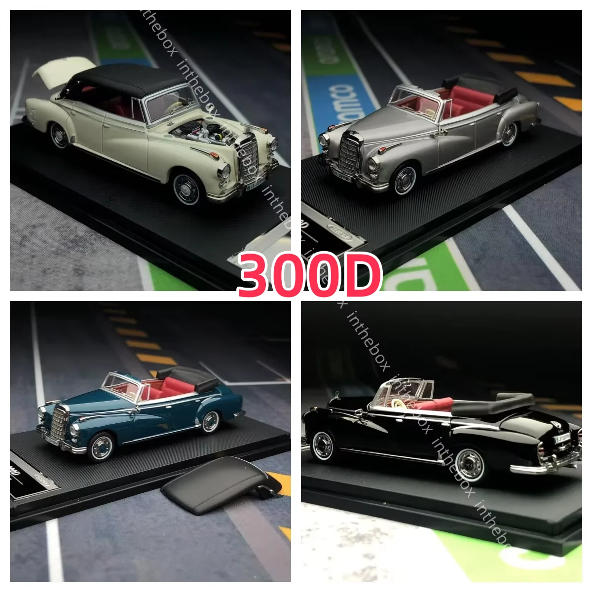 

pop race store Seeker 1:64 MB 300D Convertible Soft Top Collection Diecast Toys Car Model Car