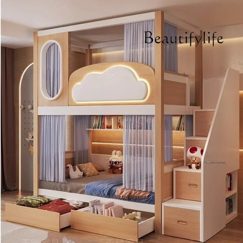 AV Storage Normal Loft Kids Beds Double Decker Simple Custom Design Children Beds Princess Playpen Camas Infantiles Furniture Ho